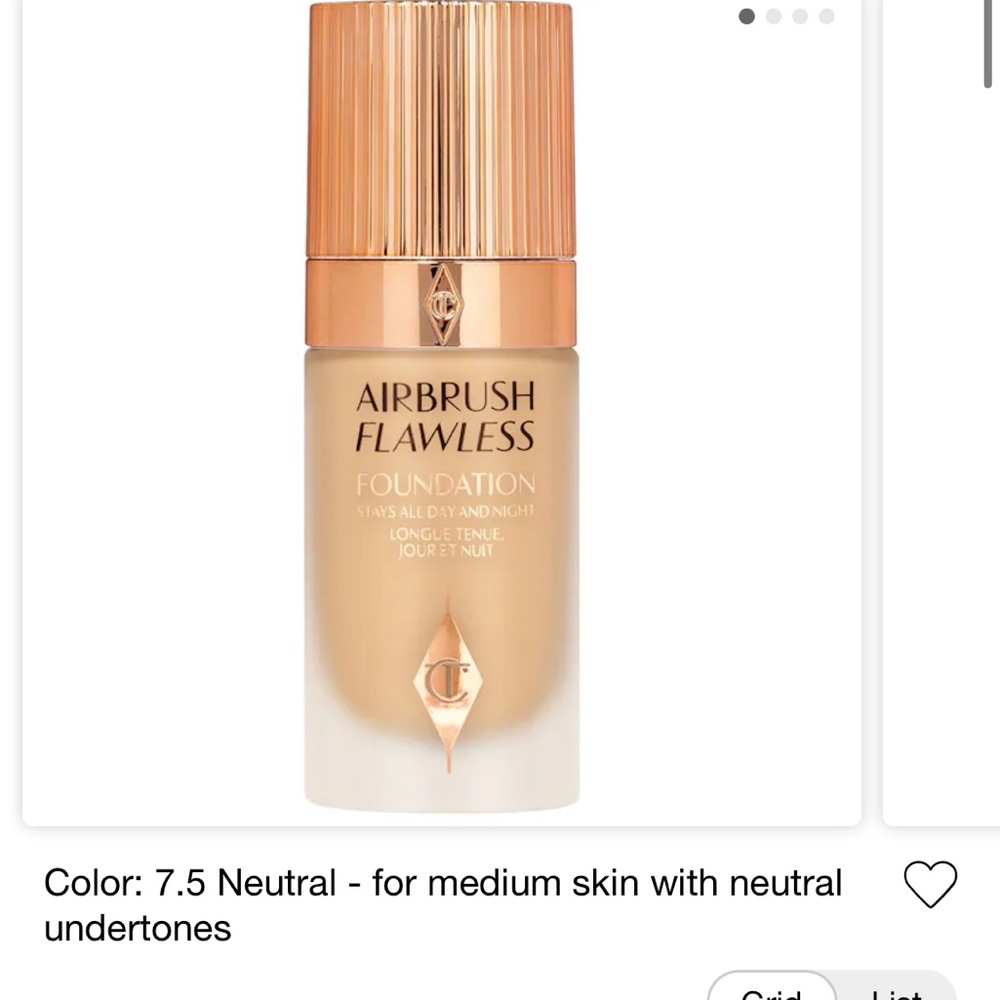 Charlotte Tilbury Tan Foundation Airbrush Flawless Coverage